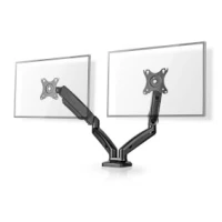 Desk Monitor Mount, Gas Spring, 2 Screens, 15 - 32 ", 75x75 / 100x100