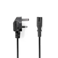 UK Power Cable, UK Male, IEC-320-C7, 5.00 m, Yes