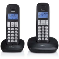 DECT telephone with 2 handsets black