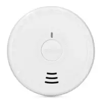 Smoke detector with hush button 2 pack White