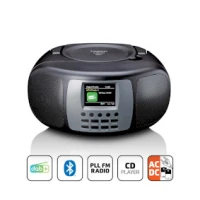 Portable DAB+/FM Radio with Bluetooth® CD Player and large LCD colour display Black