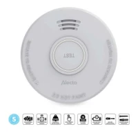Smoke detector with 5 year battery White