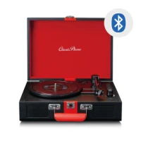 Record Player with Bluetooth® reception and built in speakers Black / Red
