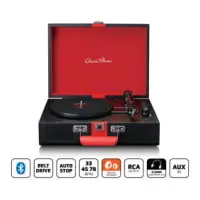 Record Player with Bluetooth® reception and built in speakers Black / Red