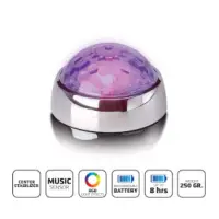 Center stabilizer with Party LED Light for turntable Silver