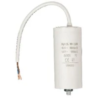 Capacitor, 50 uF, 450 V, Faston + Cable, 1 pcs