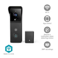 SmartLife Video Doorbell, Battery Powered, 3MP Full HD 1296p, Cloud Storage (optional) / microSD (not included), IP44