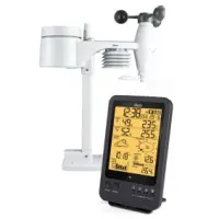 Professional weather station with wireless sensor black