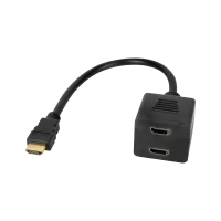 HDMI pistik 2x HDMI pesa adapter 20 cm