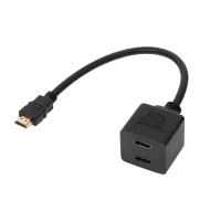 HDMI isane kuni 2 x emane adapter 30 cm kaabli küljes
