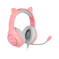 Kruger&Matz Gamer Kids gaming headphones for kids, pink