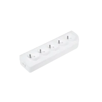 Удлинитель на 5 розеток с заземлением, белый GN-50