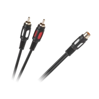 Кабель 1RCA гнездо - 2 RCA штекера 25см