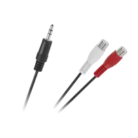 Кабель с разъемом Jack 3.5мм на 2 гнезда RCA, 25см