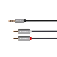 Кабель 3.5 мм стерео джек на 2RCA 1 м Kruger&Matz Basic