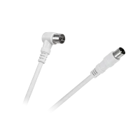 Teleri kaabel - VIDEO nurga all - sirge valge 10m