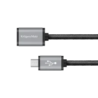 USB cable - micro USB female-male 1.0m Kruger&Matz