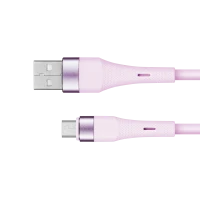 USB to microUSB cable 1 m silicone pink Kruger&Matz Basic