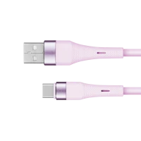 USB to USB Type-C Cable 1m Silicone Pink Kruger&Matz Basic