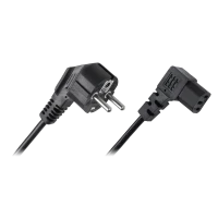 Angled 3m mains power cable for computer