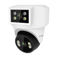 Kruger&Matz Connect C180 наружная WiFi камера 2x объектива PTZ 360° 2K Tuya Smart Life цветное ночное видение AI аудио