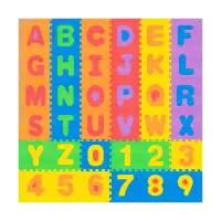 Educational mat for children, puzzle 180 x 180 cm, alphabet