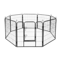 Modular dog kennel, steel enclosure, size L, 8 panels 80x80 cm, REBEL ANIMALS