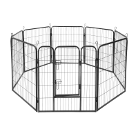 Modular dog kennel, steel enclosure, size XL, 8 panels 80x100 cm, REBEL ANIMALS