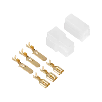 3-pin connector housing, male + female