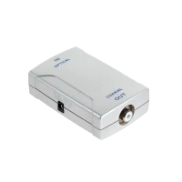 Adapter, optiline TV signaali muundur koos toiteplokiga