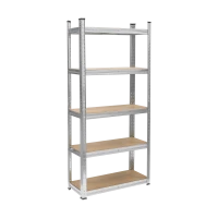 Металлический стеллаж для хранения 150x70x30 серебристый Rebel