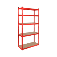 Металлический стеллаж для хранения 180x90x40 красный Rebel