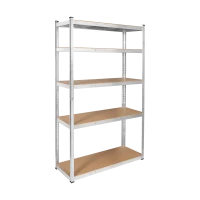 Металлический стеллаж для хранения 205x120x45 серебристый Rebel
