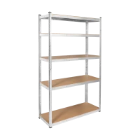 Металлический стеллаж для хранения 205x120x45 серебристый Rebel