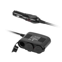 Cigarette lighter socket splitter x3 with master cigarette lighter socket