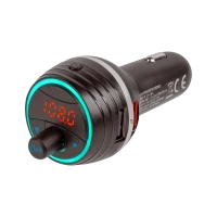 FM car transmitter with Bluetooth function and two USB ports