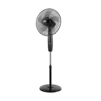 Teesa püstventilaator puldiga, must