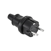 Saksa pistik 16A/250V-IP44 (must kautšuk) 2237
