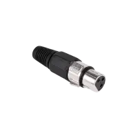Black female microphone connector