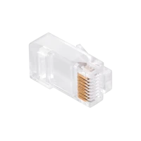 Telephone plug. RJ45 8P 8C (wire) pass-through CAT.6E