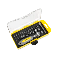 Набор бит и торцевых головок с трещоткой, 38 предметов