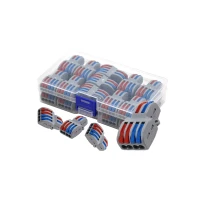 Set of 22 electrical quick connectors.