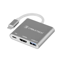 Адаптер-переходник Cabletech, штекер Type C - USB 3.0, HDMI 2.0, разъемы Type C