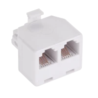 Telephone connector WT. 2xGN./6P4C/