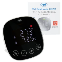 PNI SafeHouse HS291 Wi-Fi CO2 sensor, Tuya Smart app control, monitors CO2, temperature, humidity