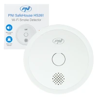 PNI SafeHouse HS261 Smoke Sensor with Wi-Fi, 3V battery, 85dB, sound and visual alarm