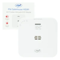 PNI SafeHouse HS281 Wi-Fi CO sensor, Tuya Smart app, AA battery, 85dB sound & visual alarm