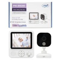 Video Baby Monitor PNI BM280 2.8 inch wireless 2.4 GHz, temperature sensor, VOX, night vision, zoom