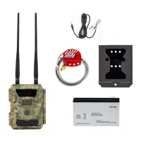 PNI Hunting 400C Hunting Camera Kit with Housing and Security Cable, 7.2Ah Battery, Power Cable