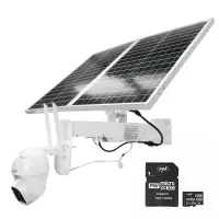 PNI IP60 live PTZ video surveillance camera package with solar panel, 2MP, GSM 4G and 128GB PNI MicroSD card